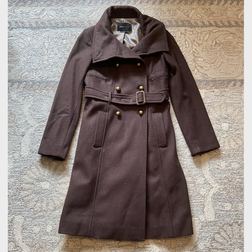 BCBG Peacoat trench brown size XXS